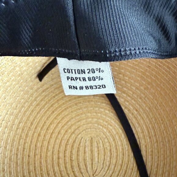 Straw Sun Hat One Size Resortwear Beach Colorful Cotton Print Beach Vacation - Picture 4 of 5